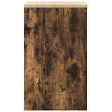 Garage Storage Cabinet Smoked Oak 40x51x85 cm Solid Wood Pine 860539