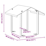 Chimney Hood Silver 40 x 40 x 37.5 cm Stainless Steel 42008433