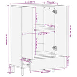 Highboard with Drawer Brown 60 x 33 x 100 cm Solid Mango Wood 4017786
