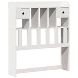 Bookcase Bed without Mattress White 75x190 cm Small Single Solid Wood Pine 3322934