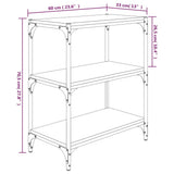 Book Cabinet Smoked Oak 60x33x70.5 cm Engineered Wood and Steel 819324