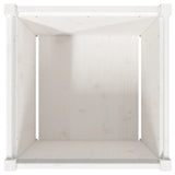 Garden Planter White 60x60x60 cm Solid Wood Pine 837426