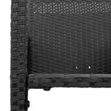 Garden Bar Set Black Poly Rattan 5 Piece Set Durable 3328891