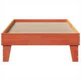 Bed Frame without Mattress Wax Brown 75x190 cm Small Single Solid Wood Pine 855381