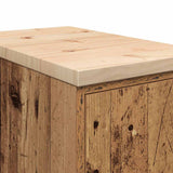 Garage Storage Cabinet Old Wood 30x51x85 cm Solid Wood Pine 860560
