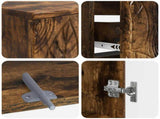2 Piece Bathroom Cabinet Set DELFT Smoked Oak Engineered Wood 3417545