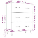 Sideboard Grey Sonoma 69.5x34x90 cm Engineered Wood 817349