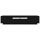 TV Cabinet Set 2 pcs Black 180 x 35 x 40 cm Engineered Wood 3333062