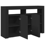 Sideboard Black 116 x 30 x 75 cm Engineered Wood 3333877