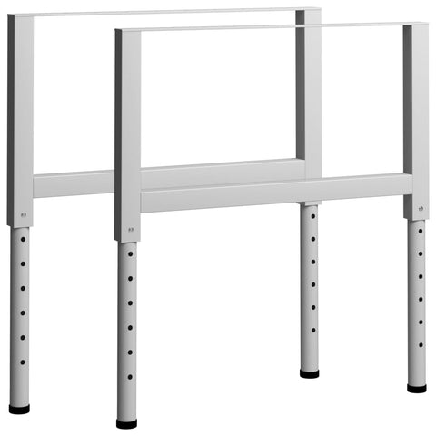 Adjustable Work Bench Frames 2 pcs Metal 85x cm Grey 147934