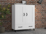 Highboard White 70x31x115 cm Engineered Wood 812573