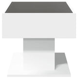Coffee Table with LED White 70x50x45 cm Engineered Wood 847532