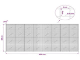Gabion with 5 mm Wire and 5x5 cm Mesh 400x10x200 cm 3464018