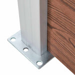 WPC Fence Set 1 Square + 1 Slanted 273x186 cm Brown 3054430