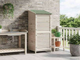 Garden Shed with Roof White 59 x 56 x 176 cm Solid Fir Wood 42033461