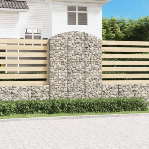 Arched Gabion Basket 150x50x200/220 cm Galvanised Iron 153460