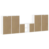 5 Piece TV Units with Storage "ODDA" White Solid Wood Pine 3365369