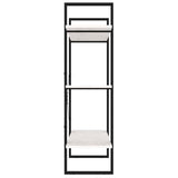 3-Tier Book Cabinet White 100x30x105 cm Solid Pine Wood 806553