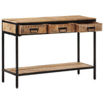 Console Table 100x35x70 cm Solid Rough Wood Mango 374077