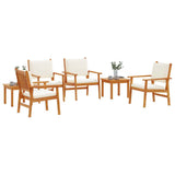 Garden Sofa Set 6 pcs Brown 45 x 45 x 38cm Solid Acacia wood 3331815