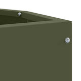 Corner Planter Olive green 30 x 30 x 50 cm Steel 883678