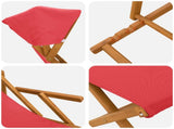 Deck Chair 4 pcs 3 Position Solid Eucalyptus Wood Red 3407796