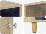 Bedside Cabinet RAALTE 2 pcs Sonoma Oak 36 x 33 x 50 cm 8007196