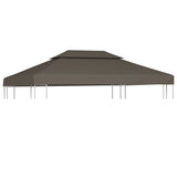 2-Tier Gazebo Top Cover 310 g/m 4x3 m Taupe 44760