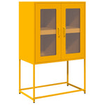 ZNTS Highboard Mustard Yellow 68x39x107 cm Steel 853377