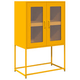 Highboard Mustard Yellow 68x39x107 cm Steel 853377