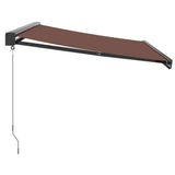 ZNTS Manual Retractable Awning Brown 350x250 cm 3215724