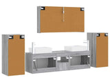 Bathroom Furniture Set 6 pcs Grey Sonoma 3407172
