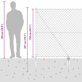 Welded Wire Fence with Spikes 10 x 1.5 m 3351208