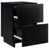 Bedside Cabinet Black 33.5 x 34.5 x 50 cm Engineered Wood 8011389