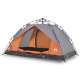 ZNTS Camping Tent Dome 2-Person Grey and Orange Quick Release 4004191