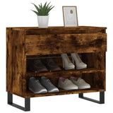 Shoe Cabinet Smoked Oak 70x36x60 cm Engineered Wood 831449