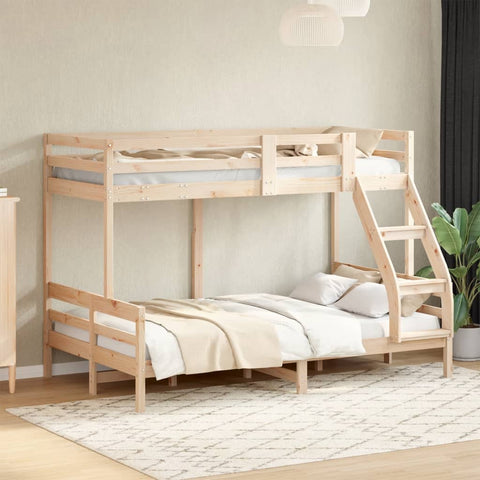 ZNTS Bunk Bed without Mattress 90x200/120x200 cm Solid Wood 3207185