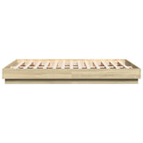 Bed Frame without Mattress Sonoma Oak 140x200 cm 3209858