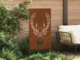 Garden Privacy Screen Rusty 50 x 140 cm Weathering steel 876335