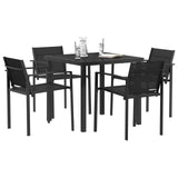 Outdoor Furniture Set 5 pcs Black and Anthracite Textilene 3422879