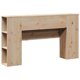 Headboard with Storage 140 cm Solid Wood Pine 855630