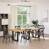 Dining Table Legs V-Shape 3 pcs Black 80x cm Steel 4012664