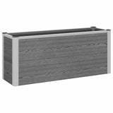 Garden Raised Bed Grey 100 x 30 x 22 cm WPC and Aluminium 42039084