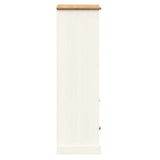 Bookcase VIGO White 60x35x114.5 cm Solid Wood Pine 353185