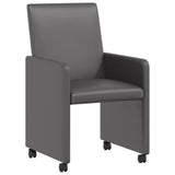 Dining Chairs with Wheels 2 pcs Grey 57 x 66 x 94 cm 42017819