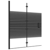 Folding Shower Enclosure ESG 120x140 cm Black 150742