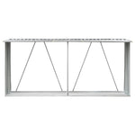 Garden Log Storage Shed Galvanised Steel 330x84x152 cm Green 47083