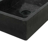 Bathroom Vanity Cabinet Solid Teak with Sink Marble Black 3058159