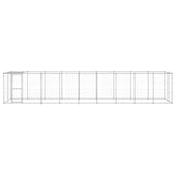 Outdoor Dog Kennel Galvanised Steel with Roof 21.78 m 3082306