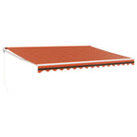 Retractable Awning Orange and Brown 4.5x3 m Fabric and Aluminium 3154444